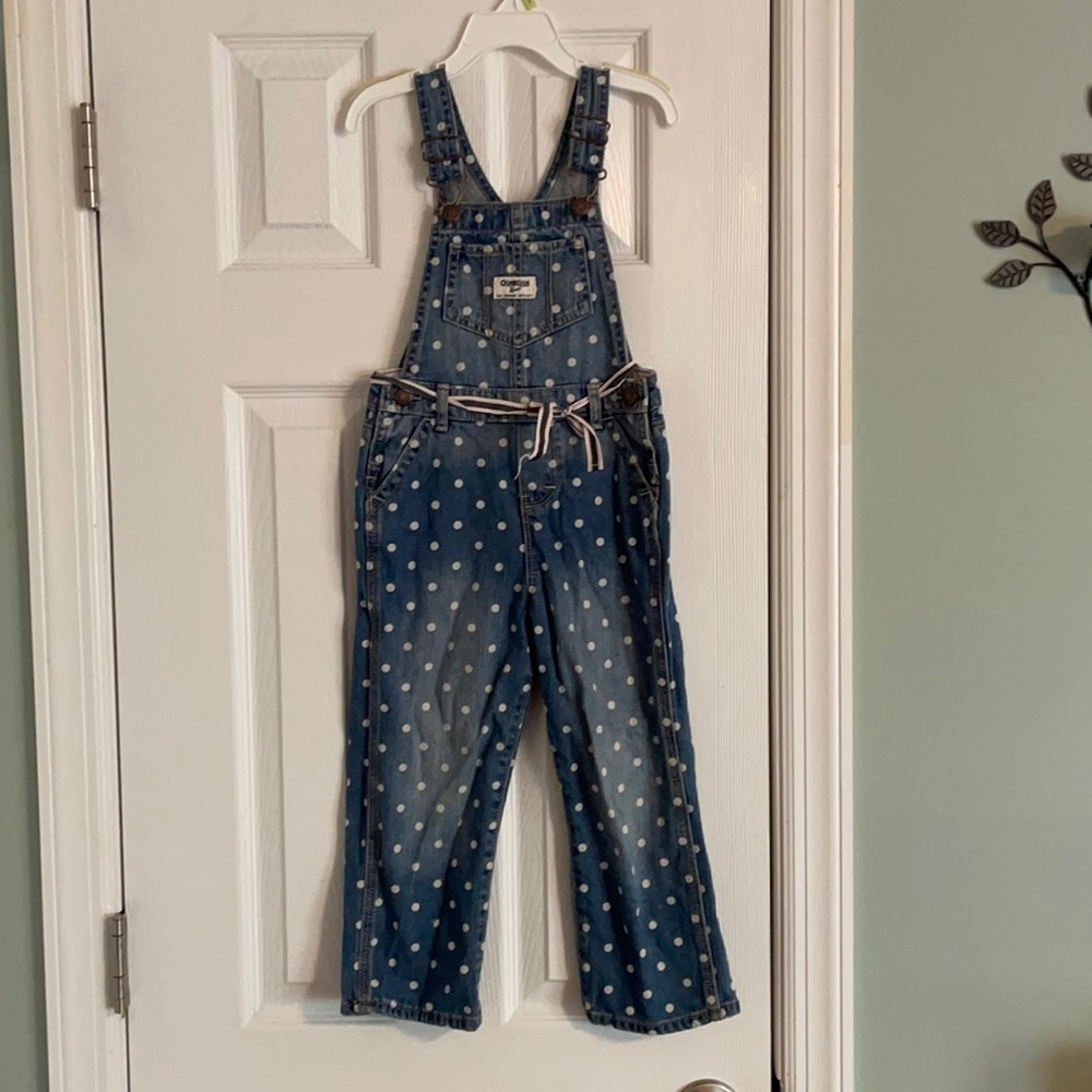 Polka dotted overalls!